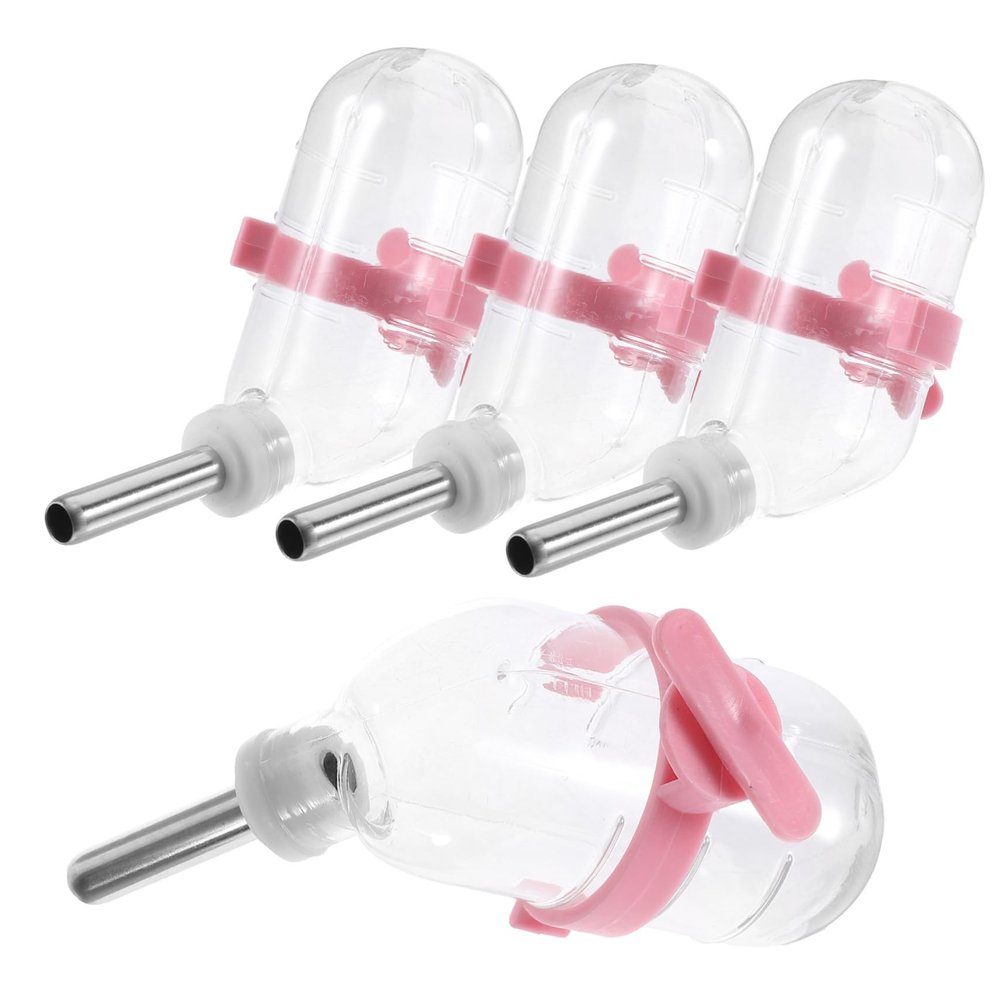 GALPADA 4-Pack Hamster Water Bottle in Pink