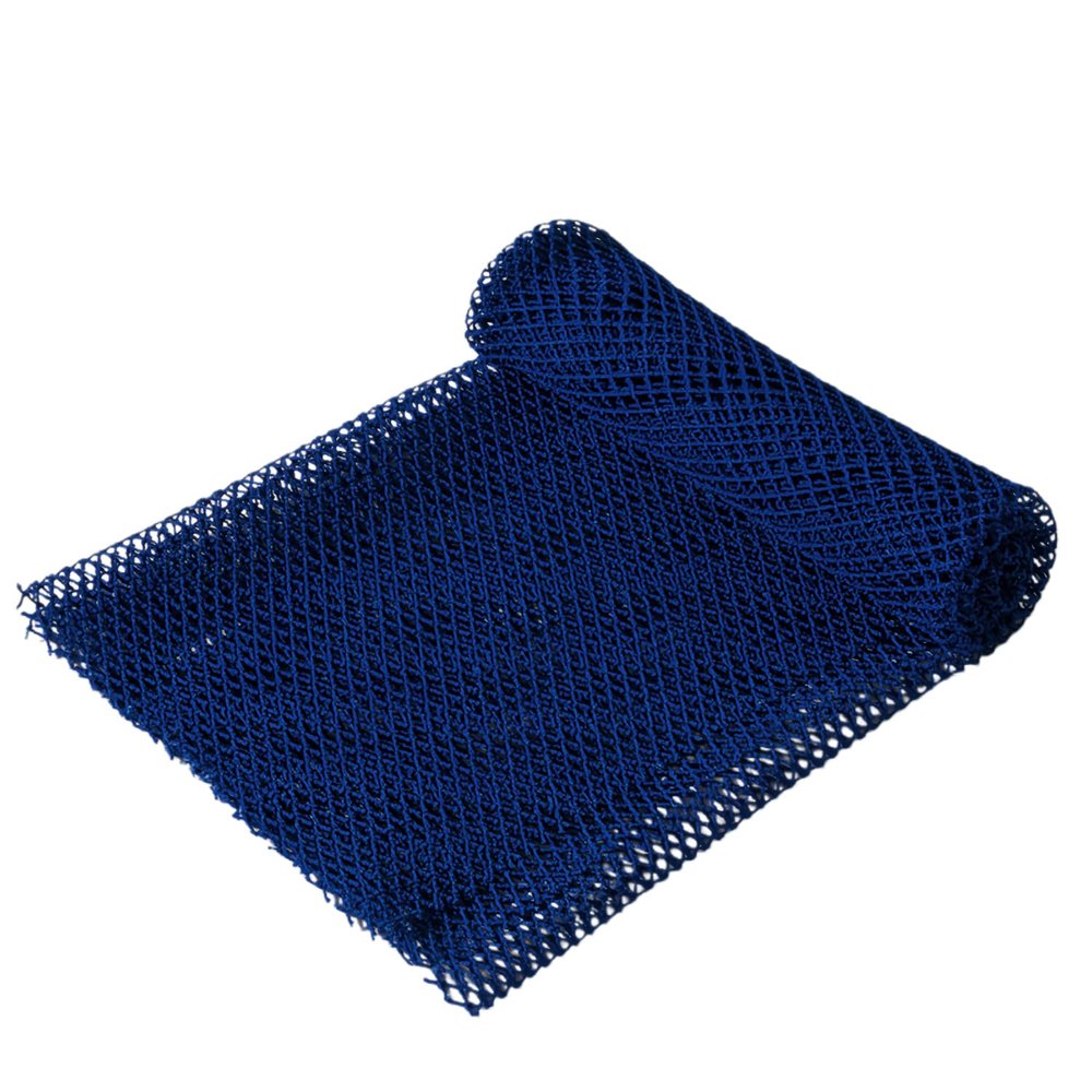 African Exfoliating Net Sponge, Long Knotted Shower Scrubber, Stretchable to 160 cm, Dark Blue
