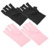 LIFKOME 2 Pairs Fingerless UV Manicure Gloves, Breathable Cotton Nail Art Gloves view 1