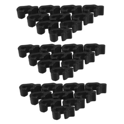 Garneck 40 Pack Black Plastic Clips for Wire Cages