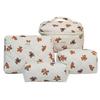 4-Piece Floral Quilted Cosmetic Bag Set for Women view 1