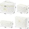4-Piece Floral Quilted Cosmetic Bag Set for Women view 2