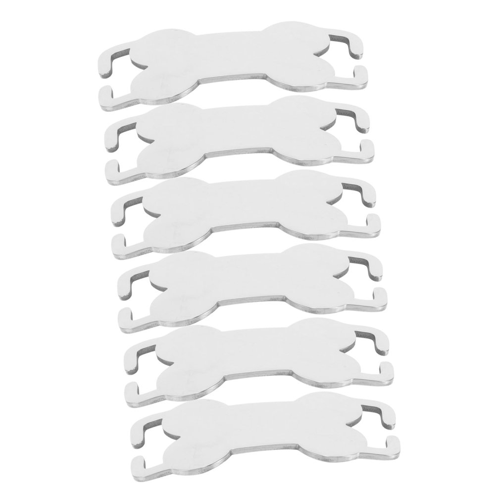 UTHCLO 6-Pack Stainless Steel Dog Tags in Bone Shape