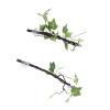 Fockety Reptile Branch Decor, Flexible Leaves, Terrarium Plant Decor for Small Pets, Plastic, 2 Corner Branches view 4