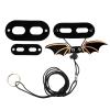 Kikumi Leather Reptile Lizard Harness, 3 Adjustable Leashes with Cool Wings, Black view 1