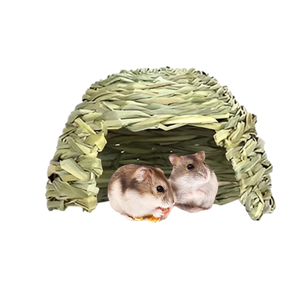 Handwoven Natural Grass House for Rabbits, Guinea Pigs and Hamsters