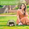 Handwoven Natural Grass House for Rabbits, Guinea Pigs and Hamsters view 3