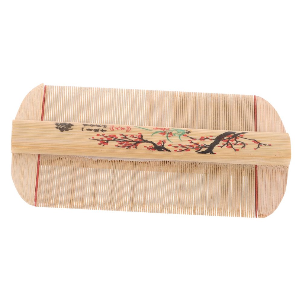 LOLIPPYY Double-Sided Bamboo Comb for Lice and Dandruff Removal