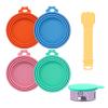quyueug 4-Piece Silicone Can Lids + Cat Food Spoon view 1
