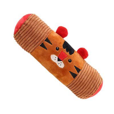 Tiger-Shaped Squeaky Dog Toy for Indoor Play