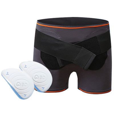 Inguinal Hernia Belt for Men, Single/Double Hernia Support with 2 Compression Pads, X-Large