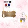 Personalized Stainless Steel Dog Tag in Bone Shape with Butterfly Design (Rose Gold) view 4