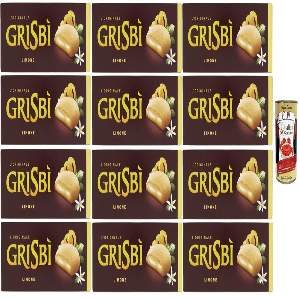 Italian Gourmet Lemon Cookies Bundle, 12 x 135 g + Free Polpa