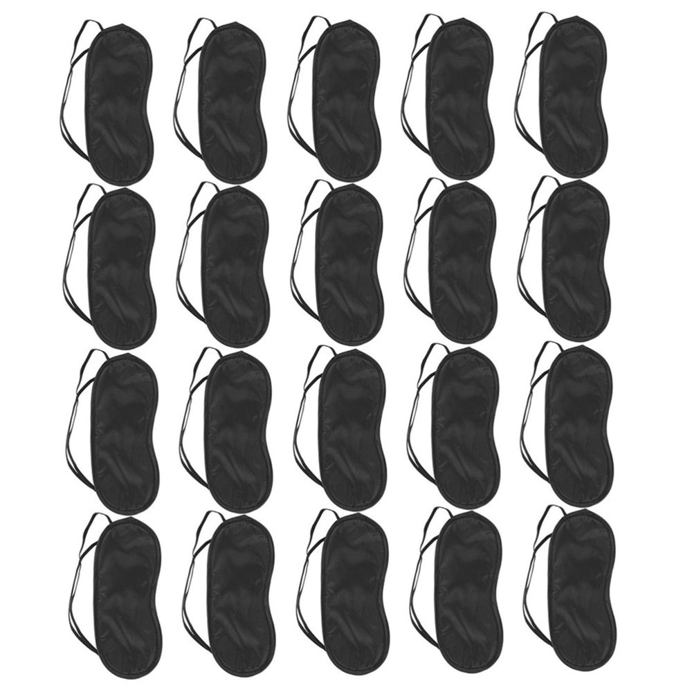 FRCOLOR 35-Count Disposable Polyester Eye Masks, Lightweight Sleep Masks with Elastic Band, Full Light Blocking for Naps and Travel, for Women and Children