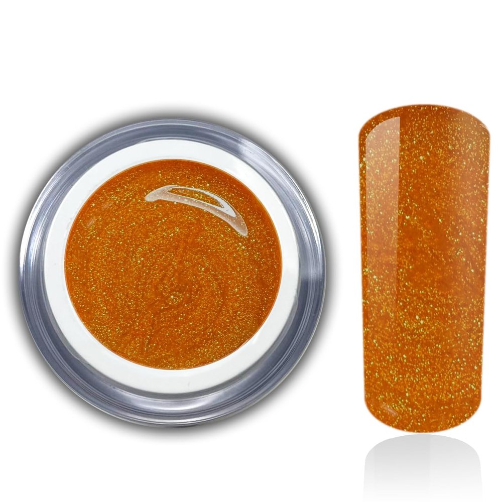 Golden Sun Yellow Gold Glitter UV/LED Gel, 5 ml