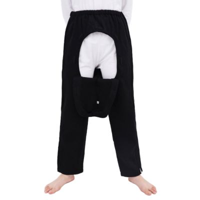Fully Open Patient Pants for Bedridden Adults, Black, Large