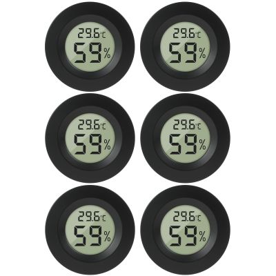 6-Piece Mini Digital Hygrometer Thermometer Set
