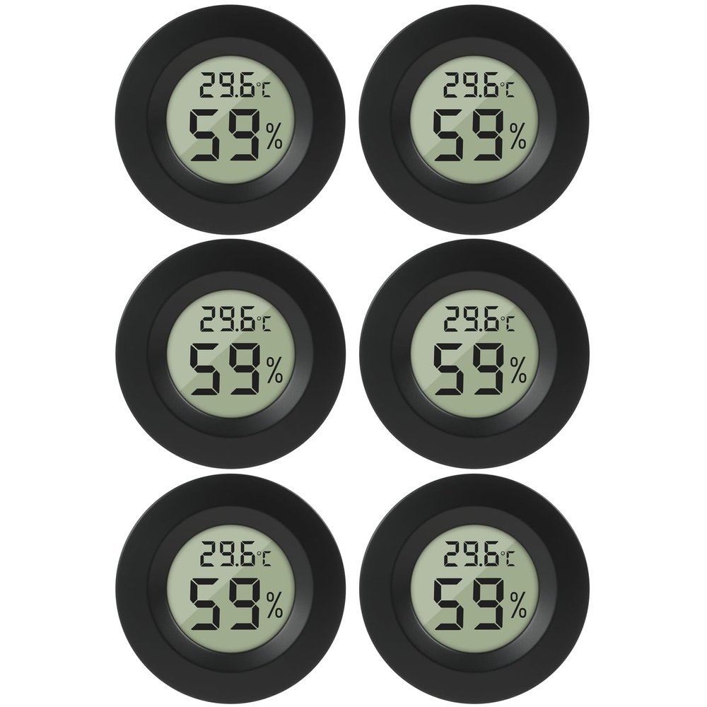 6-Piece Mini Digital Hygrometer Thermometer Set