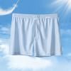 Men's Triangle Briefs, Transparent Ice Silk, Open Front and Back, Crotchless Thong, Blue, XXXL view 2