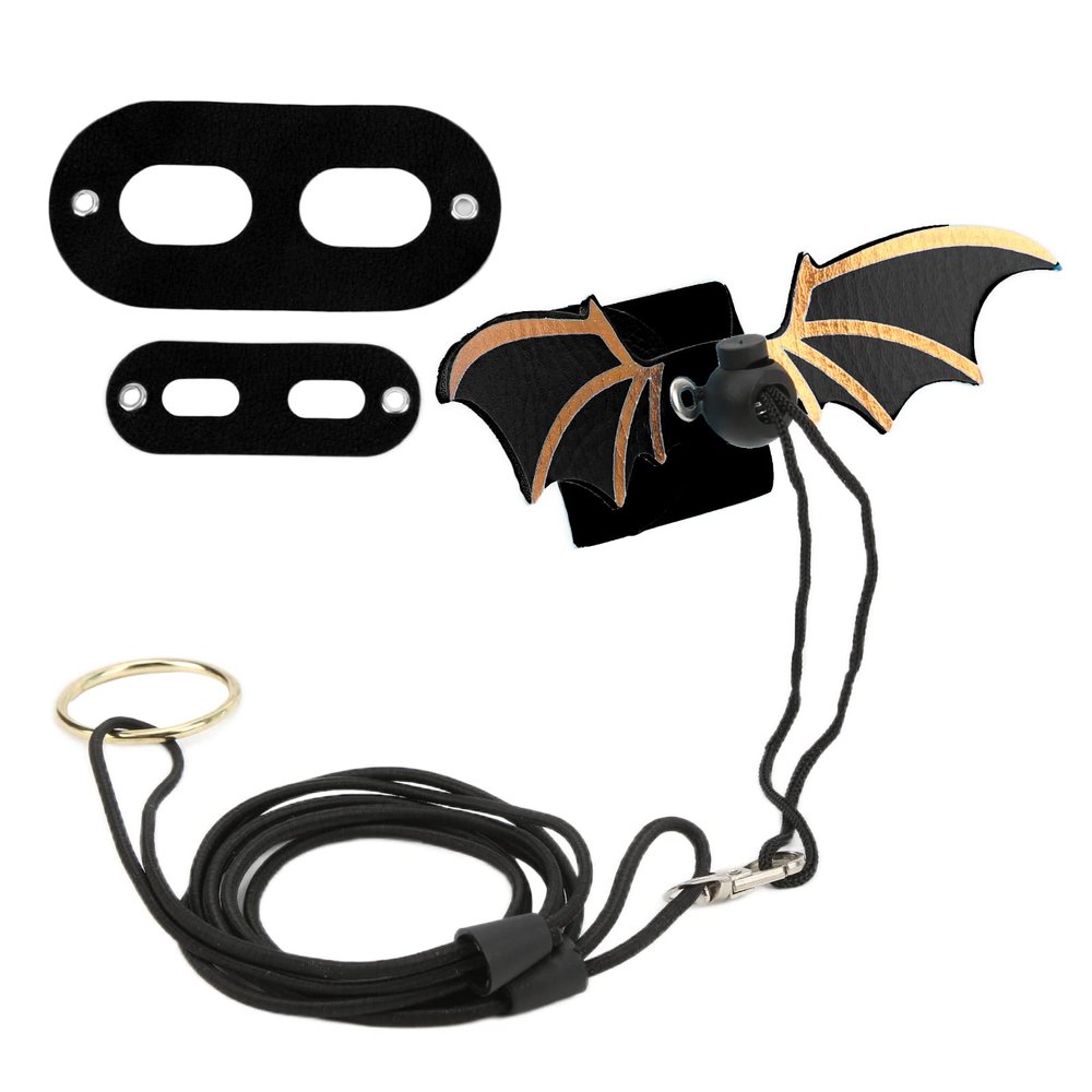 MOTOULAX Leather Lizard Harness, Adjustable, Black
