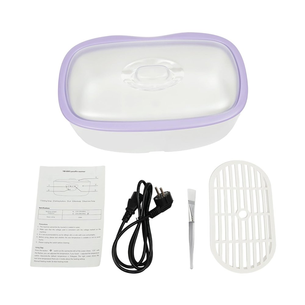Paraffin Wax Bath for Hands and Feet, 4000 mL, 113–167°F, LED Touchscreen, Purple