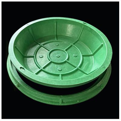 LKSGJSNB Invisible Recessed Septic Tank Manhole Cover and Frame, Plastic, Adjustable, A40 × 40 cm (15.7 × 15.7 in)