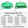 LKSGJSNB Invisible Recessed Septic Tank Manhole Cover and Frame, Plastic, Adjustable, A40 × 40 cm (15.7 × 15.7 in) view 2