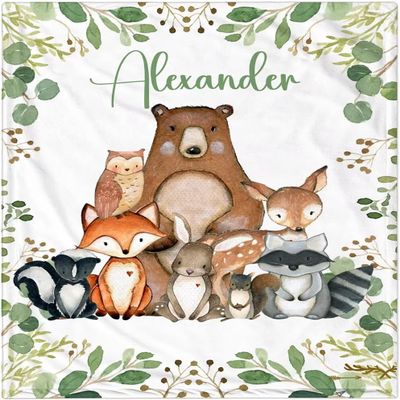 Personalized Baby Blanket with Name and Birth Date