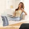 Back Support Board, 3-Level Adjustable Back Stretcher, Gray-Blue view 3