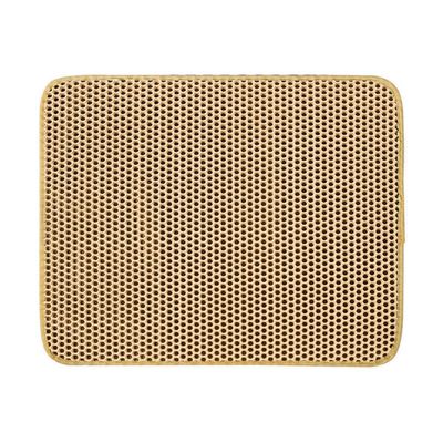 Cat Litter Mat, Honeycomb Double-Layer Design, Waterproof and Urine-Resistant, Washable, Curry, 30 x 30 cm