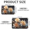 Bohemian White Lotus Pet Feeding Mat, Water-Absorbent Faux Leather, 30 x 45 cm view 4