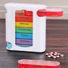 Deluxe 7-Day Pill Organizer, Rainbow/White, 11.5 x 13 x 4.3 cm view 3