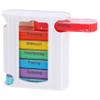 Deluxe 7-Day Pill Organizer, Rainbow/White, 11.5 x 13 x 4.3 cm view 4