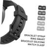 GRIRIW 5-Pack 16 mm Black Silicone Watch Band Keeper Rings view 3