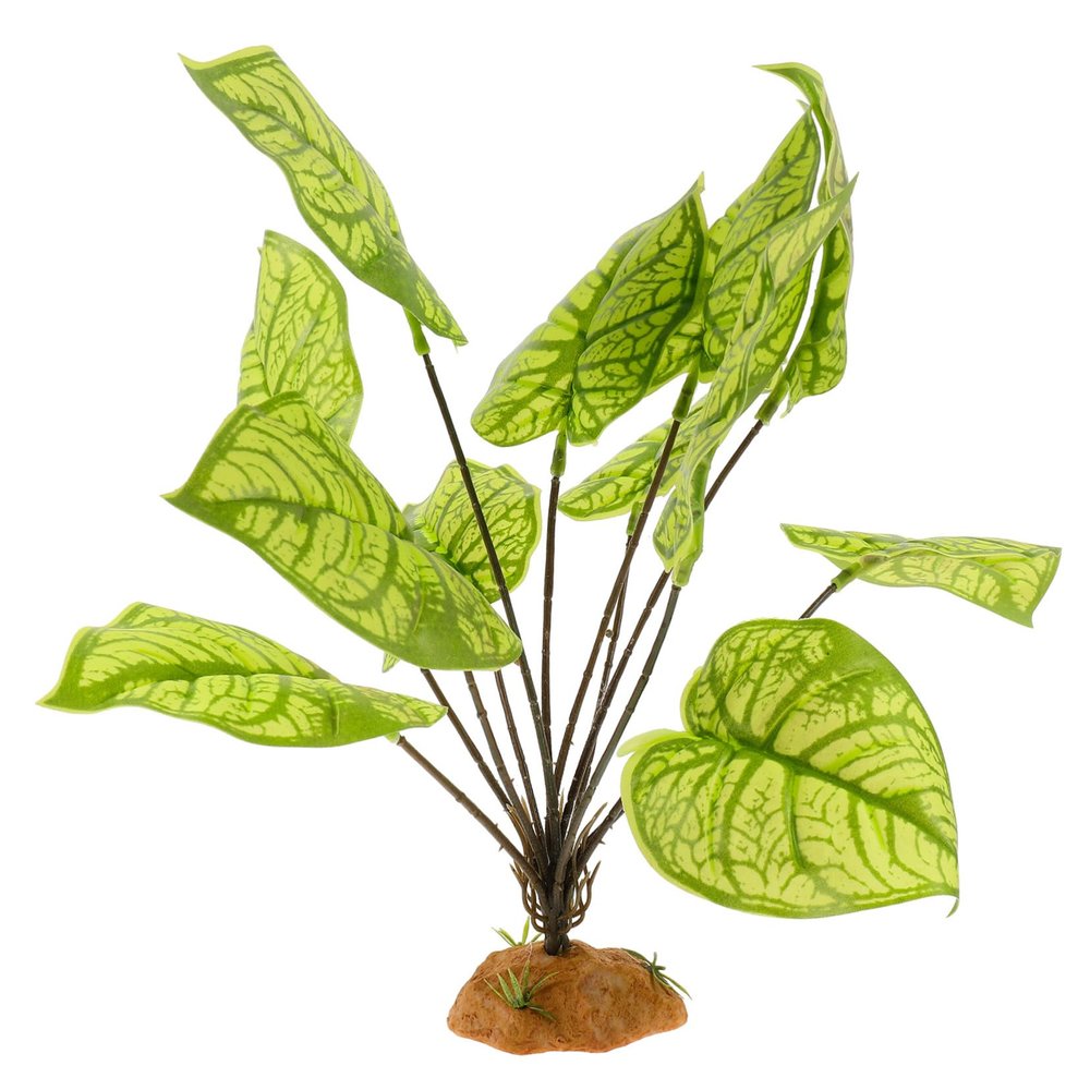 Toyvian Artificial Leafy Plant with Weighted Base for Reptile Terrariums