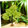 Toyvian Artificial Leafy Plant with Weighted Base for Reptile Terrariums view 3