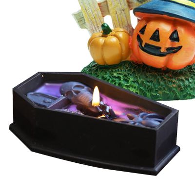 Aromatherapy Candle, Coffin-Shaped Halloween Decor