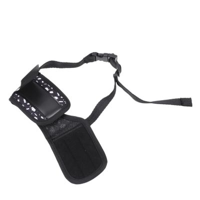 ibasenice Adjustable Anti-Bite Dog Muzzle, Breathable Polyester, Black, with Adjustable Strap for Small Dogs