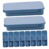 SEWOART 10-Pack Blue Metal Bird Feeding Boxes for Budgerigars and Cockatiels view 1