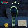 HOMYKIDS Magical Wooden Tooth Fairy Door with Glow-in-the-Dark Details view 3