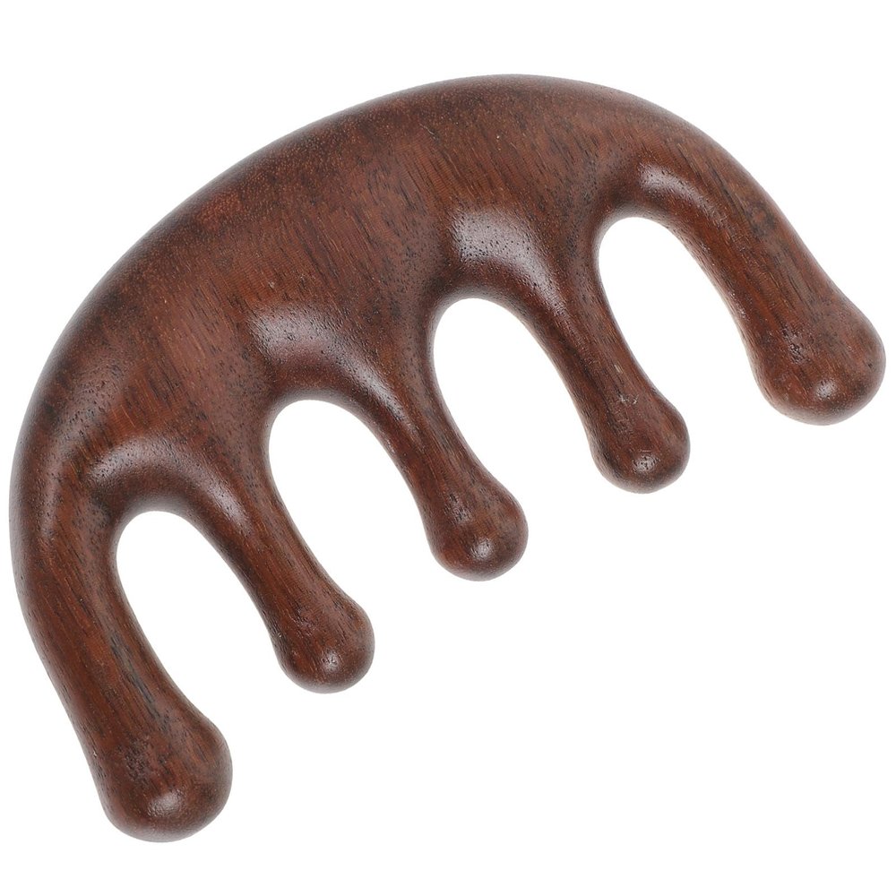 FOMIYES Sandalwood Manual Scalp Massage Comb, Raindrop Shape
