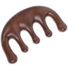 FOMIYES Sandalwood Manual Scalp Massage Comb, Raindrop Shape view 1