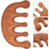 FOMIYES Sandalwood Manual Scalp Massage Comb, Raindrop Shape view 3