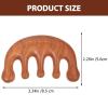 FOMIYES Sandalwood Manual Scalp Massage Comb, Raindrop Shape view 4