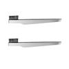 3-Piece Stainless Steel Eyebrow Tweezers, Angled Tip, Silver view 3