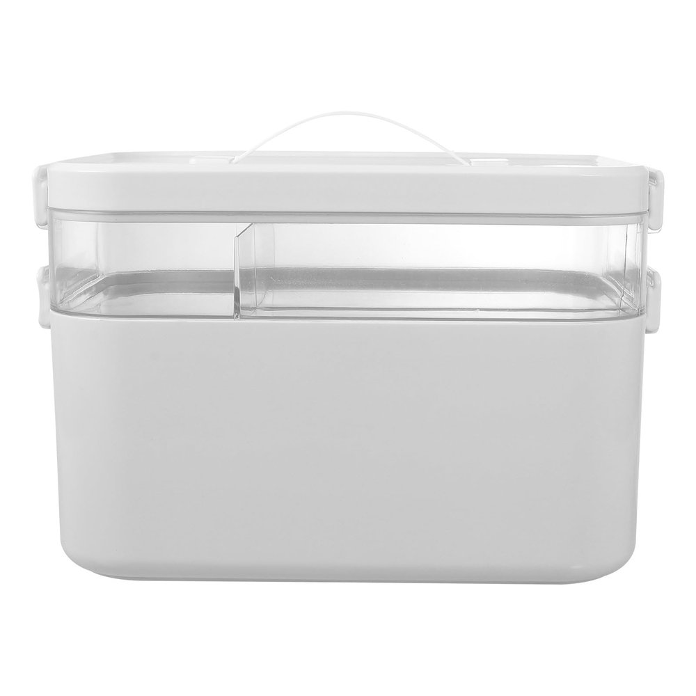 GANAZONO Portable First Aid Case, Large Double-Layer Medicine Box with Handle and Safety Lock