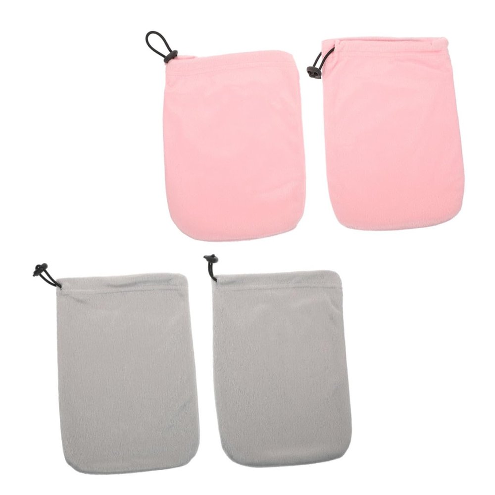 TOGEVAL 2-Pair Cotton Plush Paraffin Wax Gloves