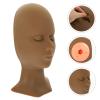 PartyKindom Removable-Eyelid Mannequin Head for Makeup and Eyelash Extension Practice view 4