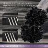 LaaVoo Bonding Extensions Remy Human Hair, Black Balayage/Ombre Silver, 35 cm, 40 g, 50 Pieces, #1B/S/1B view 3