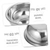 Hohopeti Silver Round Metal Shaving Bowl view 3